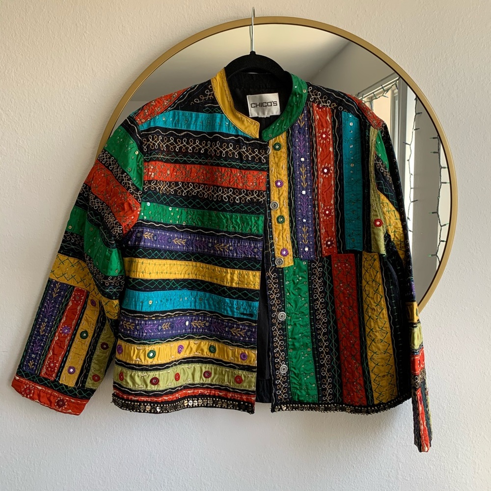 NWOT! Chico’s Quilted Pattern Jacket 🌈